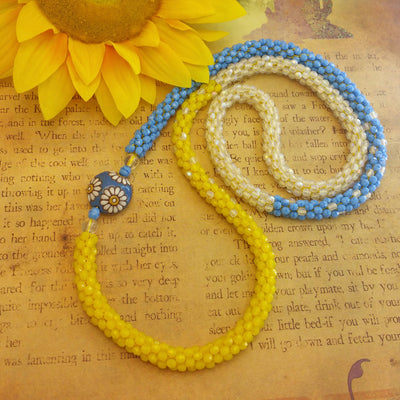 Sunny Day bead rope necklace