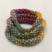 Continuous bangle bracelet -  Sparkly Warmth