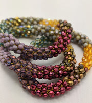 Continuous bangle bracelet -  Sparkly Warmth