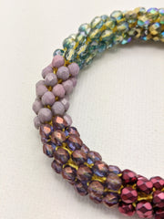 Continuous bangle bracelet -  Sparkly Warmth