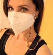 Bohemian Chic Mask Chain - Blue and Bronze