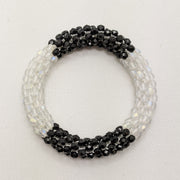 Continuous bangle bracelet - Black and White Color Block