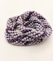 Continuous Bangle Bracelet - Lavender Swirl (Size Small)