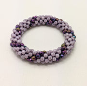 Continuous Bangle Bracelet - Lavender Swirl