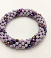 Continuous Bangle Bracelet - Lavender Swirl