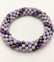 Continuous Bangle Bracelet - Lavender Swirl (Size Small)