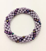 Continuous Bangle Bracelet - Lavender Swirl (Size Small)