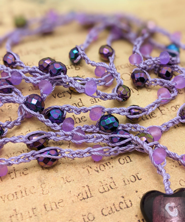 Bohemian Chic Lariat - Purple Bloom