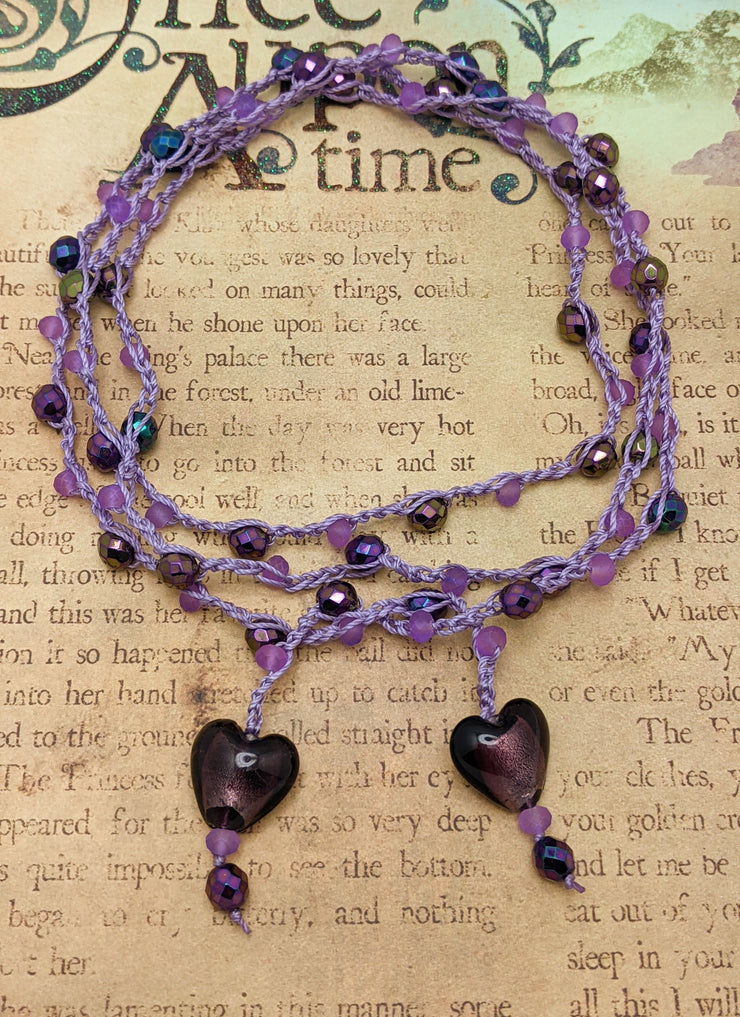 Bohemian Chic Lariat - Purple Bloom