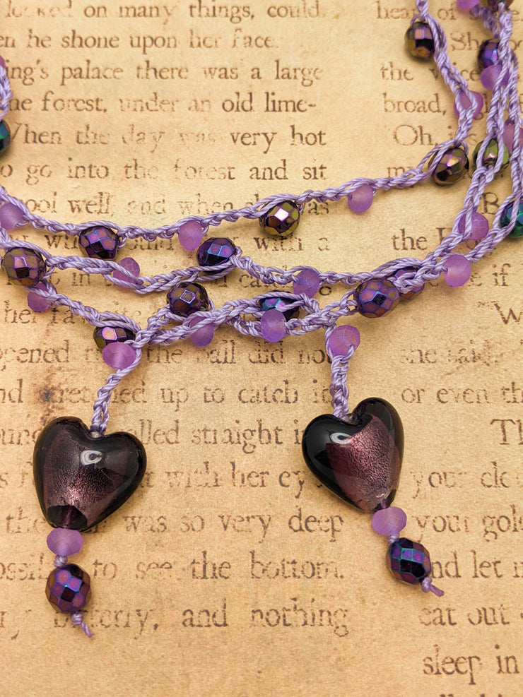 Bohemian Chic Lariat - Purple Bloom