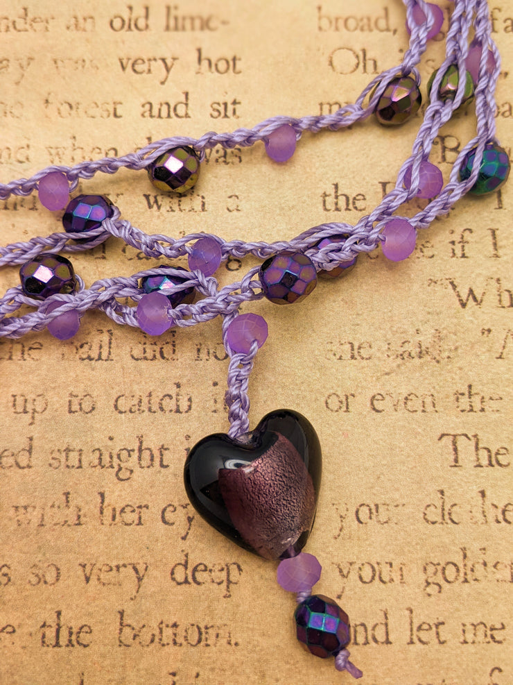 Bohemian Chic Lariat - Purple Bloom