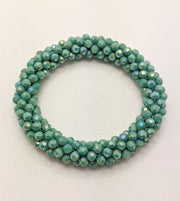 Continuous bangle bracelet - Aquamarine Turquoise