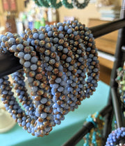 Continuous bangle bracelet - Powder Blue and Bronze Shimmer