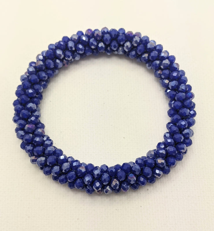 Continuous bangle bracelet - Cobalt Shimmer