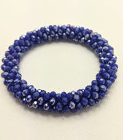 Continuous bangle bracelet - Cobalt Shimmer