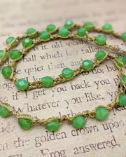 OCEAN LOVE CHOKER - Bohemian Chic - Summer Green - Conch