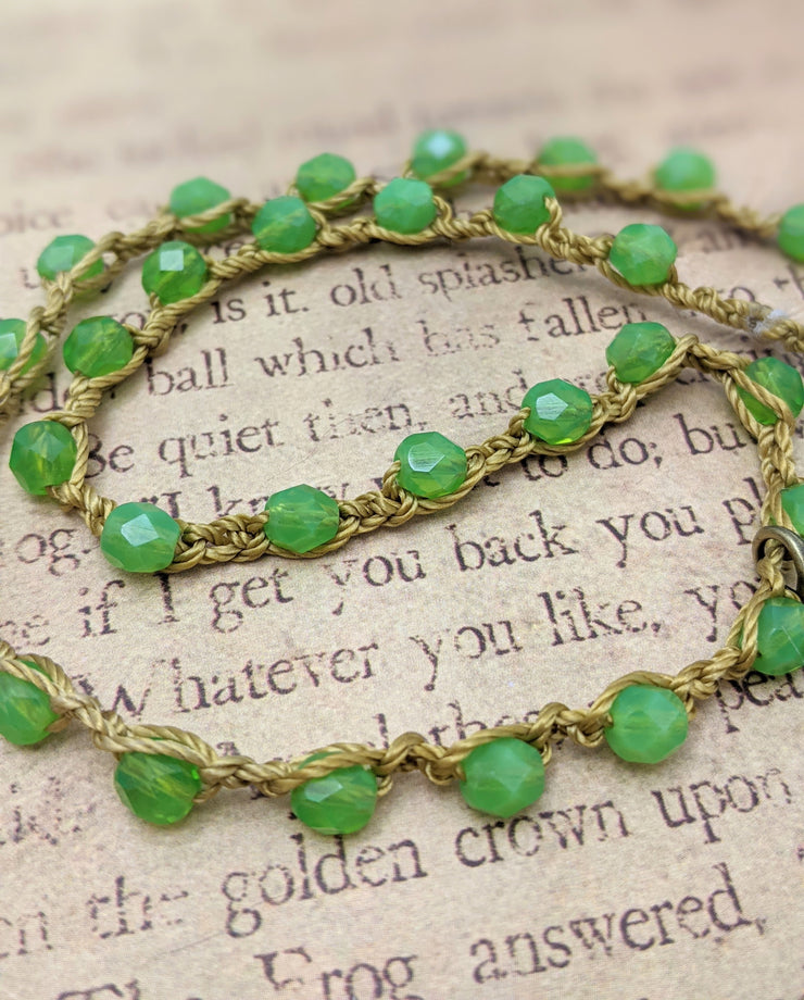 OCEAN LOVE CHOKER - Bohemian Chic - Summer Green - Conch