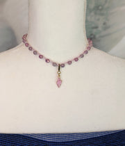 OCEAN LOVE CHOKER - Bohemian Chic - Pink-n-Purple  - Conch