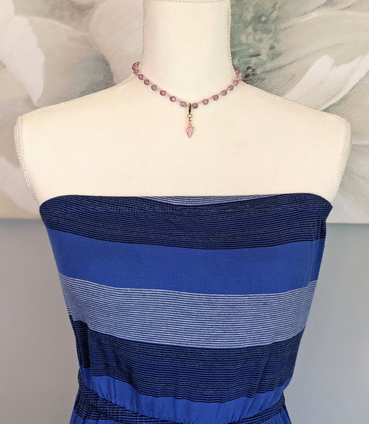 OCEAN LOVE CHOKER - Bohemian Chic - Pink-n-Purple  - Conch