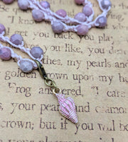 OCEAN LOVE CHOKER - Bohemian Chic - Pink-n-Purple  - Conch