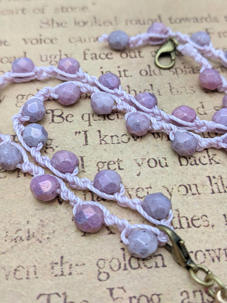 OCEAN LOVE CHOKER - Bohemian Chic - Pink-n-Purple  - Conch