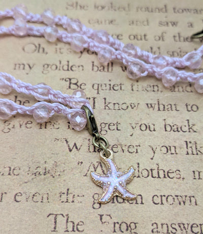 OCEAN LOVE CHOKER - Bohemian Chic - Sunny Pink  - Starfish
