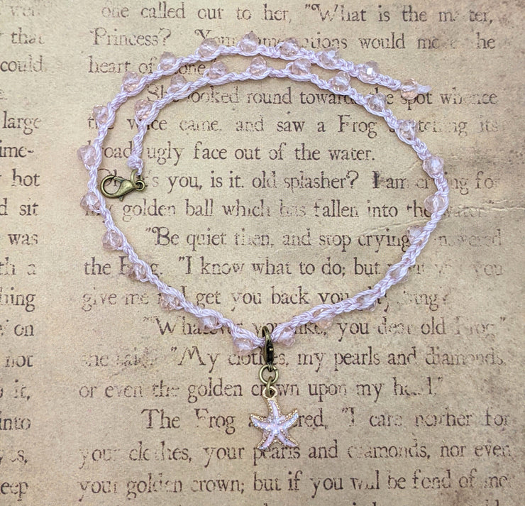 OCEAN LOVE CHOKER - Bohemian Chic - Sunny Pink  - Starfish
