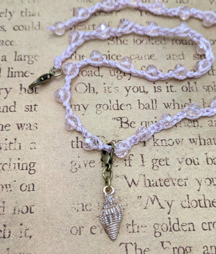 OCEAN LOVE CHOKER - Bohemian Chic - Sunny Pink  - Conch