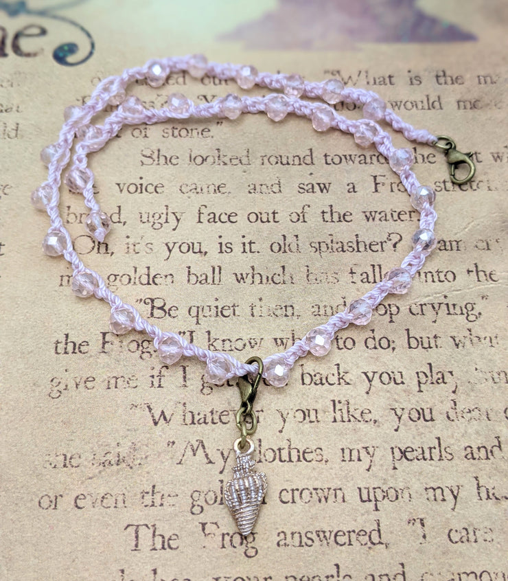 OCEAN LOVE CHOKER - Bohemian Chic - Sunny Pink  - Conch