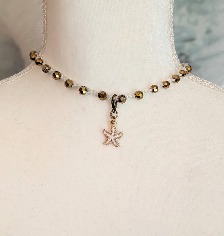 OCEAN LOVE CHOKER - Bohemian Chic - Golden Hour  - Starfish