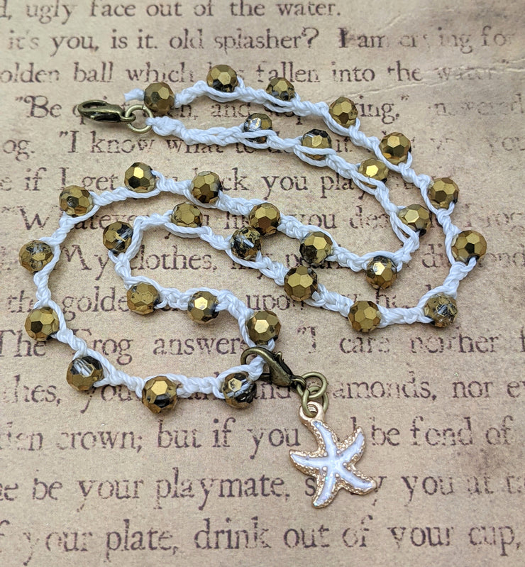 OCEAN LOVE CHOKER - Bohemian Chic - Golden Hour  - Starfish