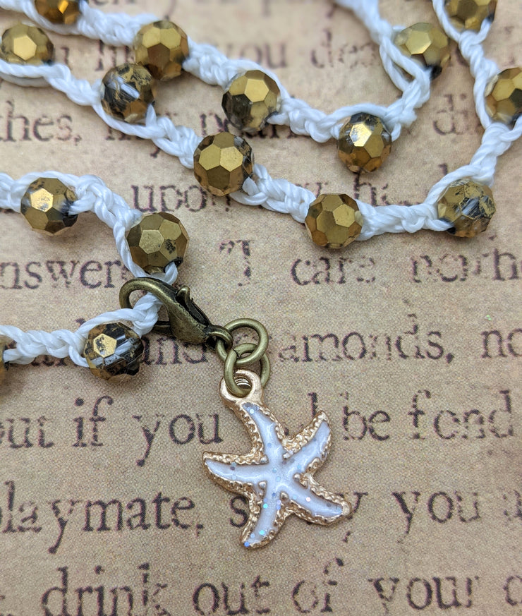 OCEAN LOVE CHOKER - Bohemian Chic - Golden Hour  - Starfish