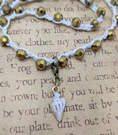 OCEAN LOVE CHOKER - Bohemian Chic - Golden Hour  - Conch