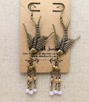 Serenity Earrings - Ombre and Ice Pink Crystals