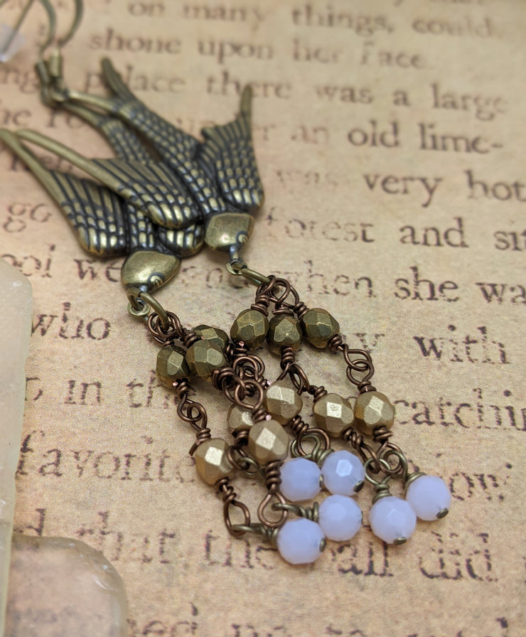 Serenity Earrings - Ombre and Ice Pink Crystals