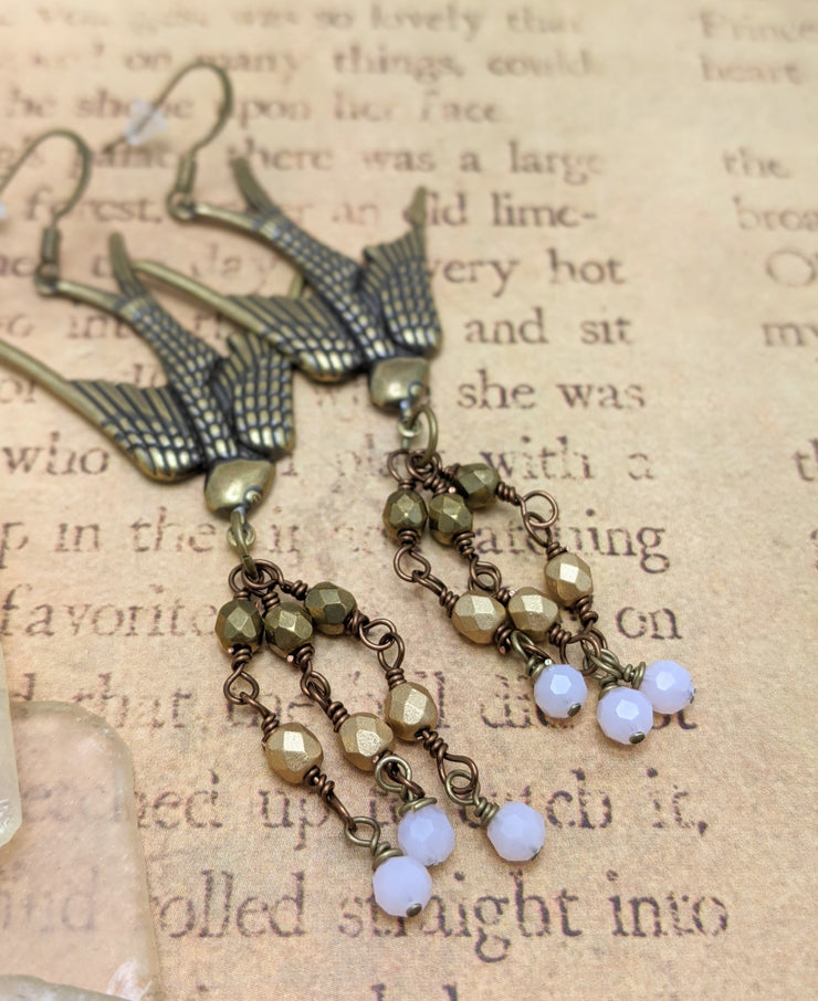 Serenity Earrings - Ombre and Ice Pink Crystals