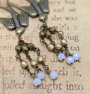 Serenity Earrings - Ombre and Ice Pink Crystals