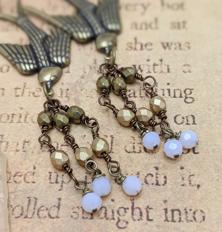 Serenity Earrings - Ombre and Ice Pink Crystals