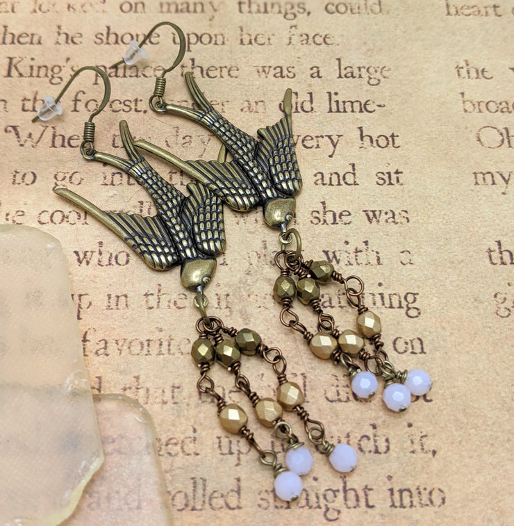 Serenity Earrings - Ombre and Ice Pink Crystals