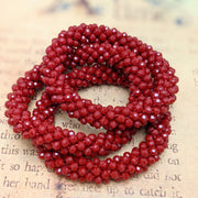 Bangle Bracelet - for XS Adult wrist - CHERRY RED