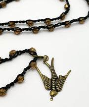 Bohemian Chic Mask Chain - Black and Bronze