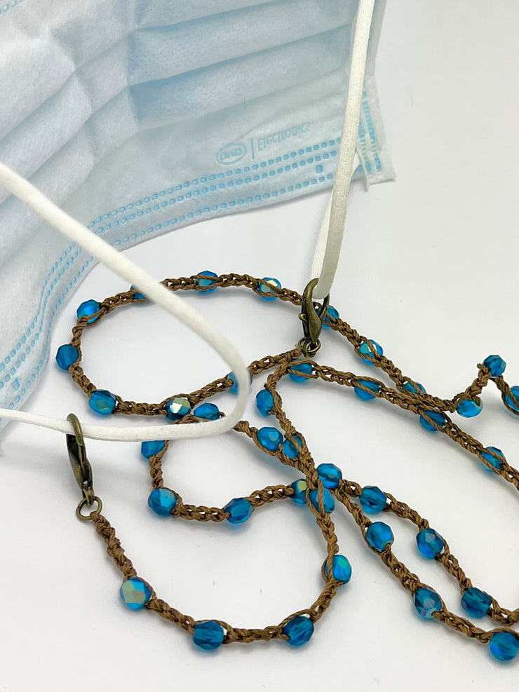 Bohemian Chic Mask Chain - Sand & Waves vibe