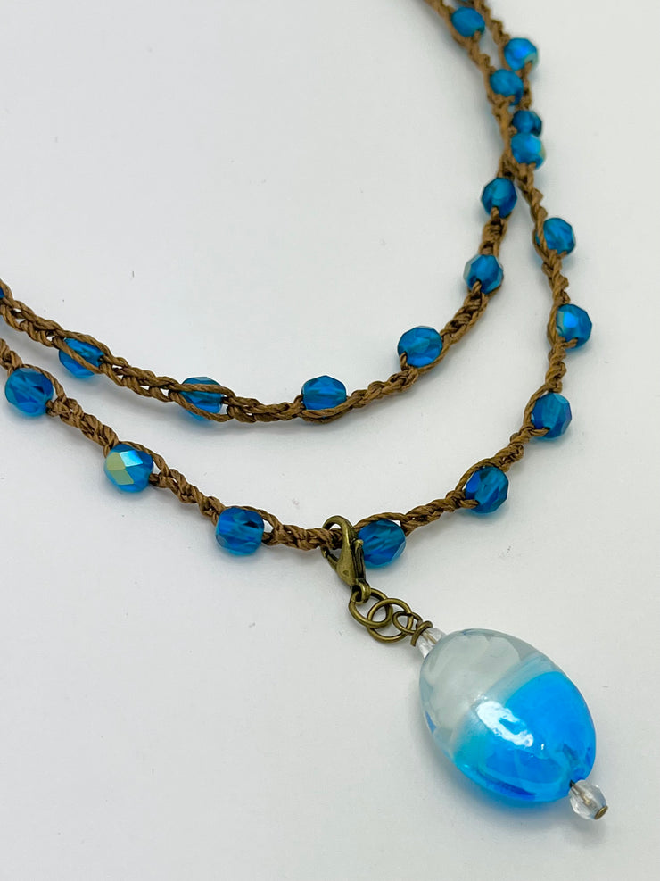 Bohemian Chic Mask Chain - Sand & Waves vibe