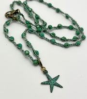 Bohemian Chic Mask Chain - Speckled Turquoise