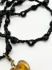 Bohemian Chic Mask Chain - Sleek Black