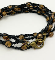 Bohemian Chic Mask Chain - Black and Bronze