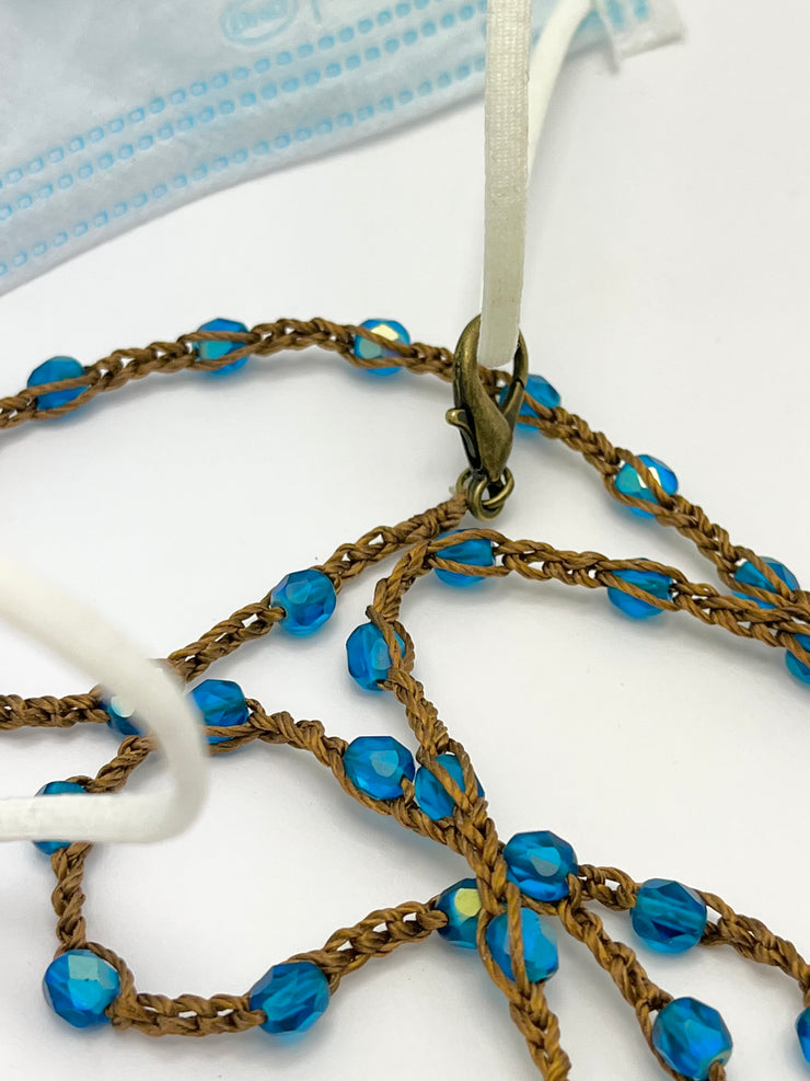 Bohemian Chic Mask Chain - Sand & Waves vibe