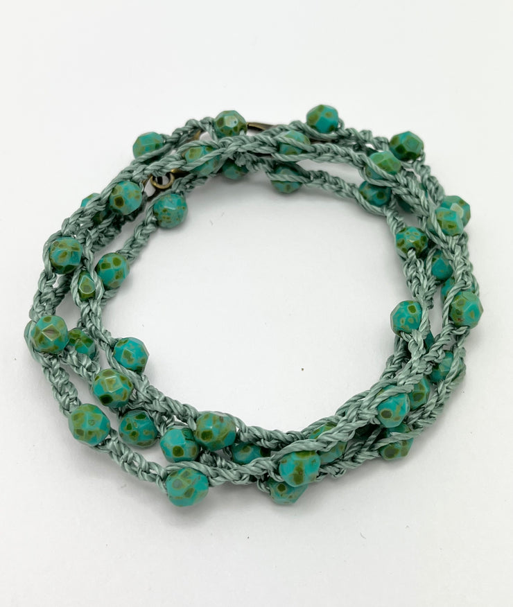 Bohemian Chic Mask Chain - Speckled Turquoise