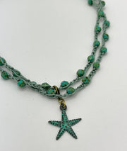 Bohemian Chic Mask Chain - Speckled Turquoise