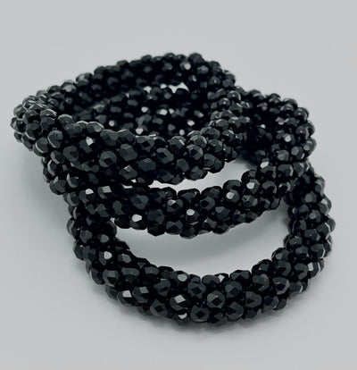 Continuous bangle bracelet - Shiny Jet Black